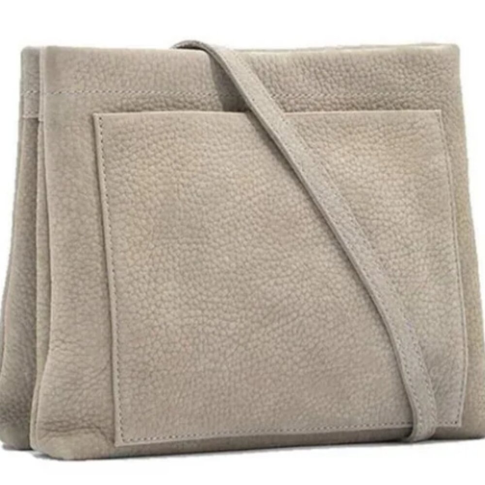 Hammitt Duke Grey Natural Gold Rivett Triple Compartment Crossbody - Picture 2 of 5